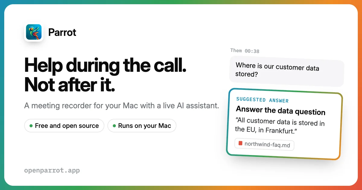 Parrot screenshot 1