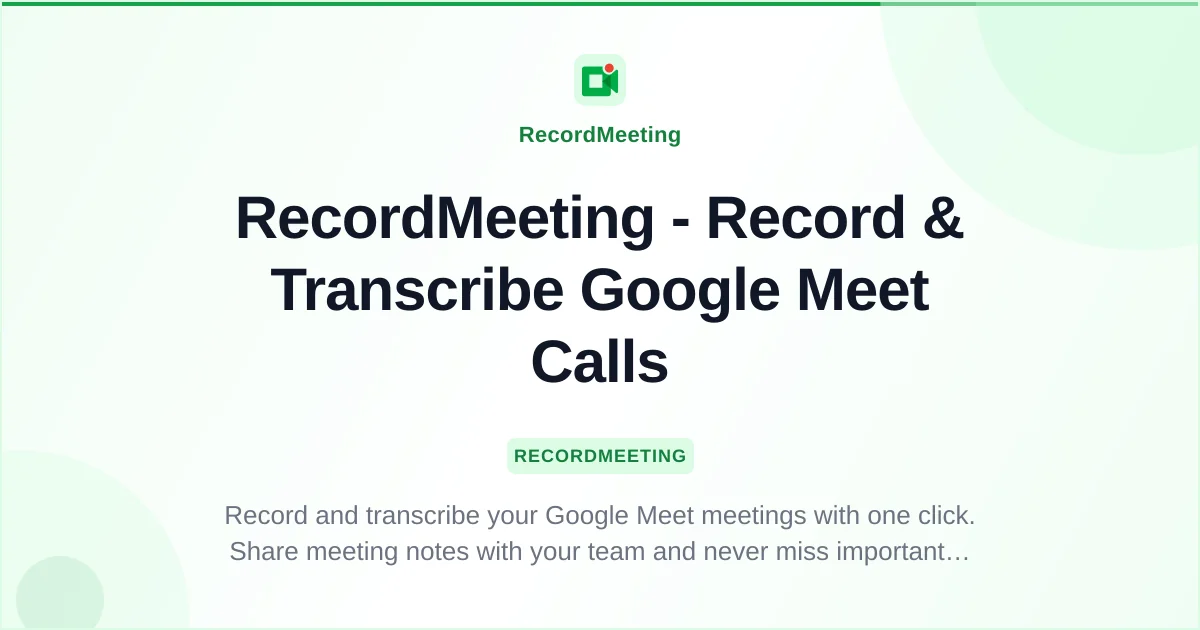 RecordMeeting screenshot 1