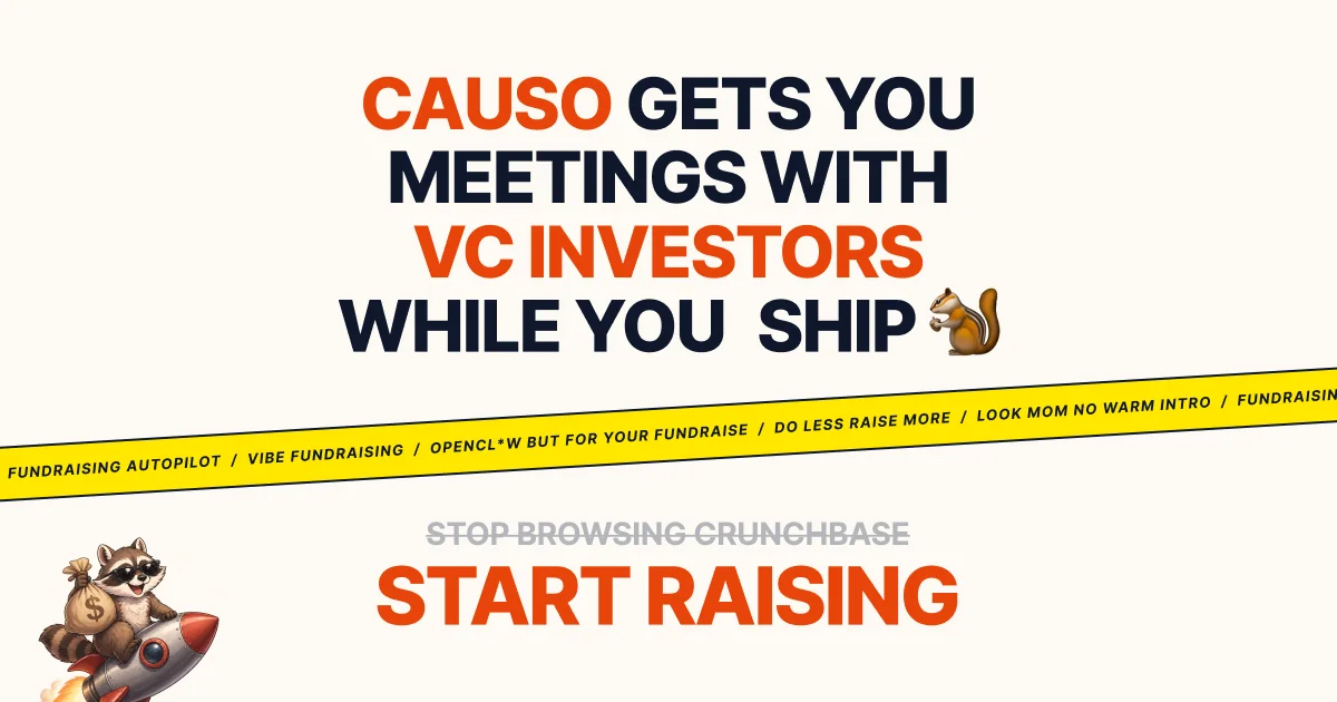 Causo - AI That Gets You VC Meetings screenshot 1