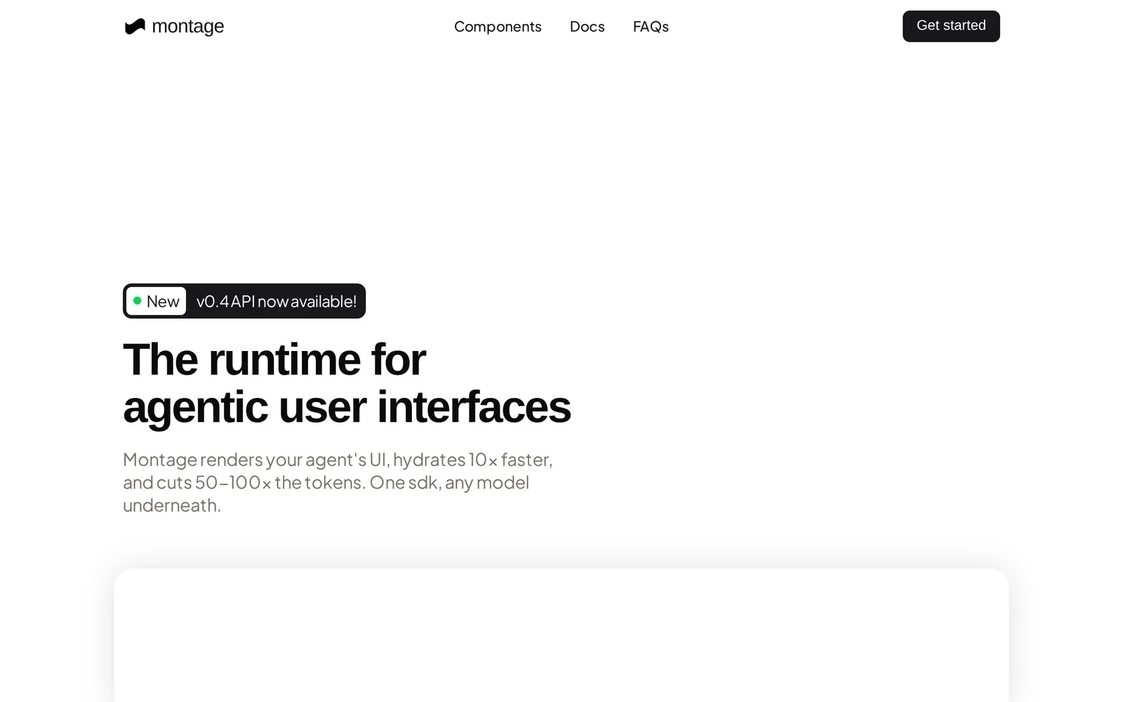 Montage — The runtime for agentic user interfaces screenshot 1