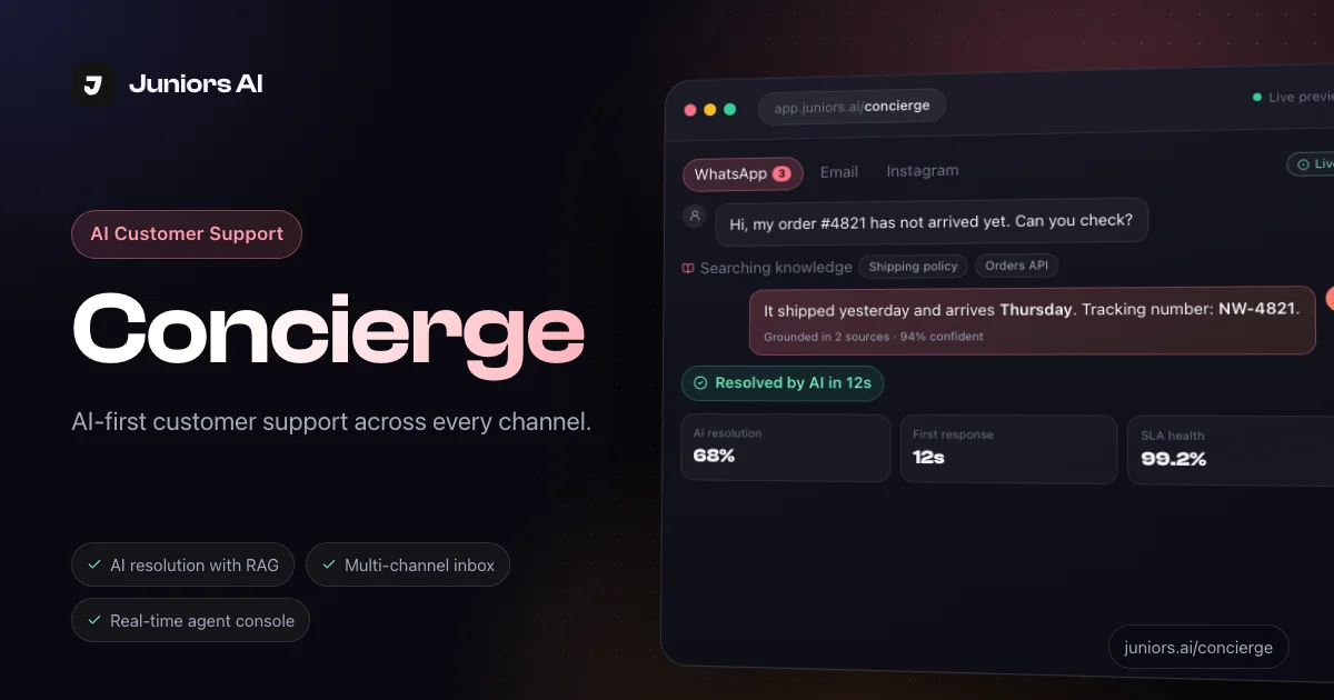 Concierge by Juniors AI screenshot 1