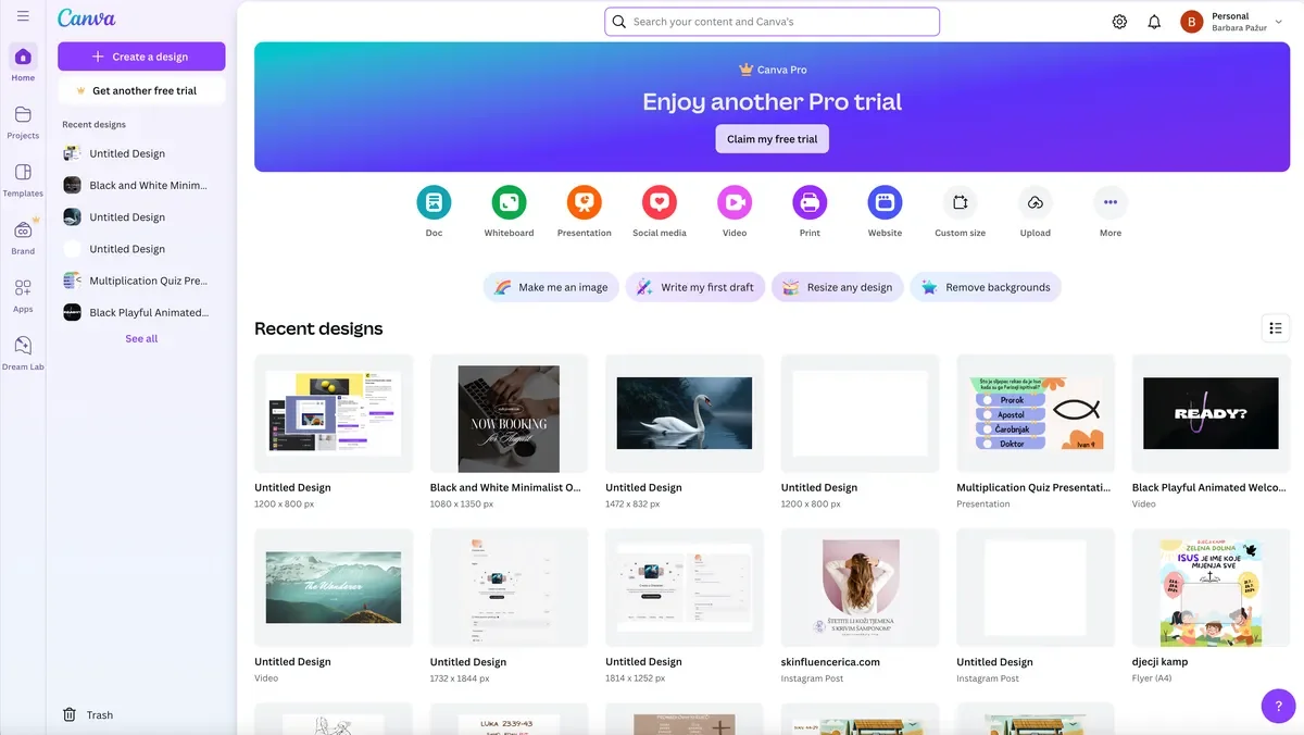 Canva screenshot 1