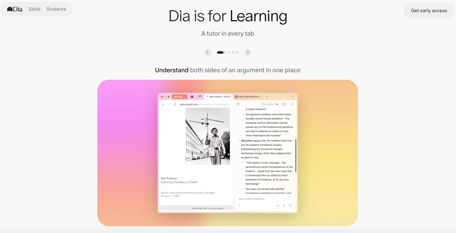 Dia Browser screenshot 2
