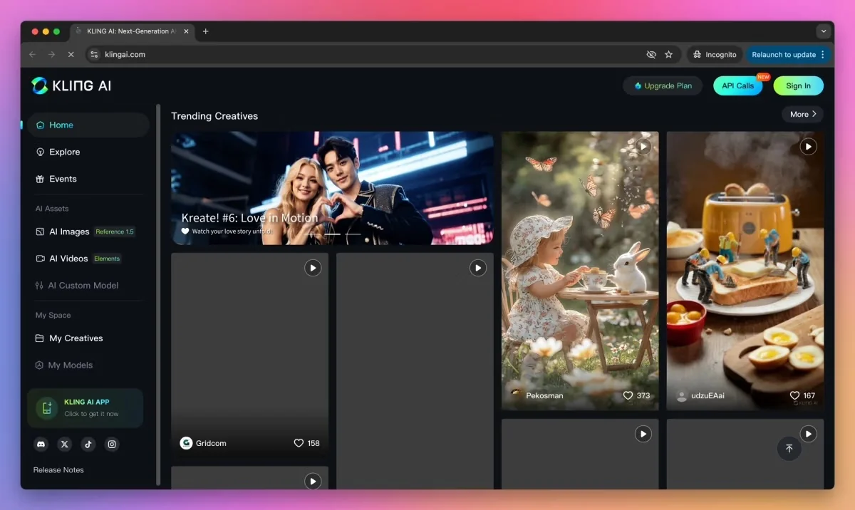 Kling AI screenshot 2