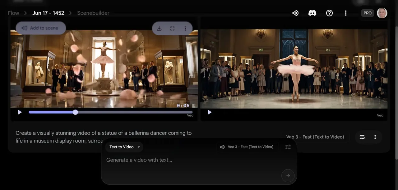 Google Flow screenshot 2