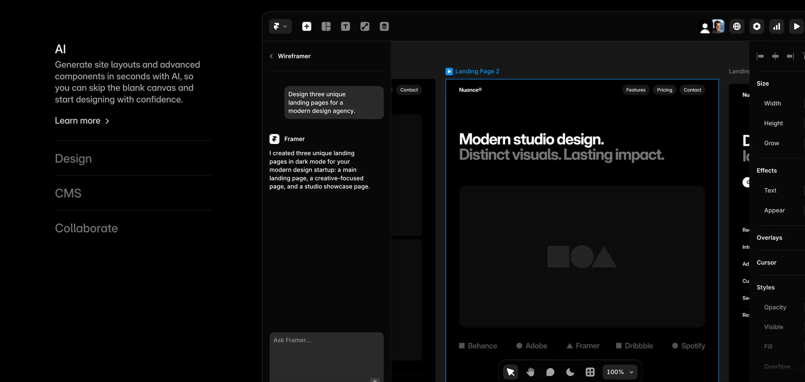 Framer screenshot 2