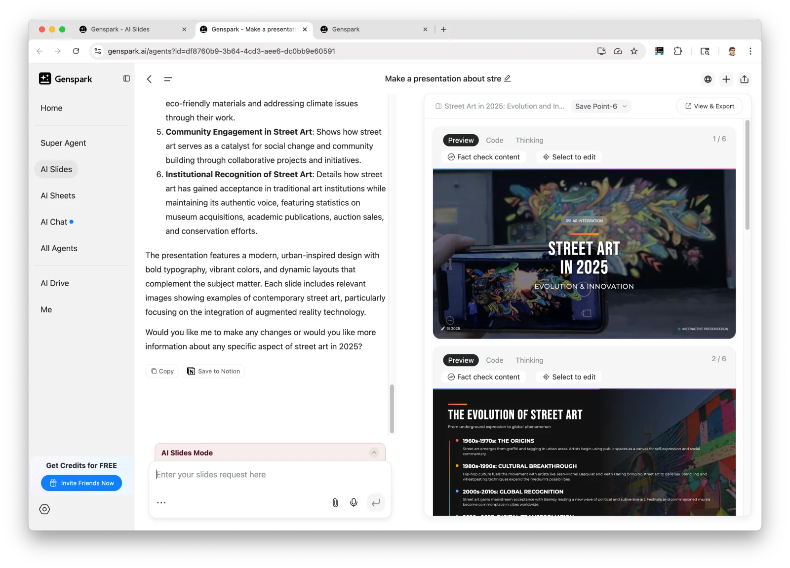 Genspark screenshot 2