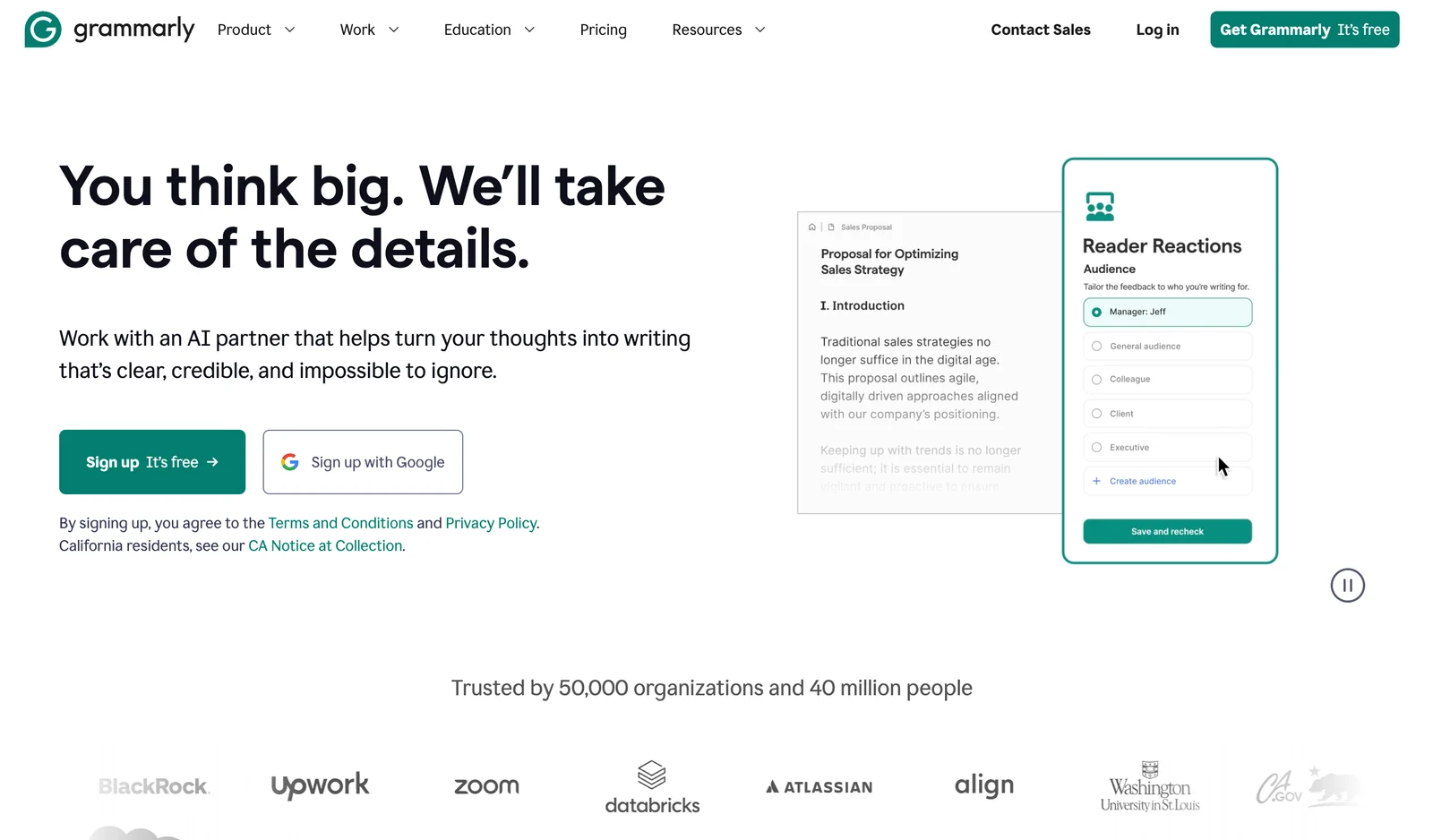 Grammarly screenshot 1