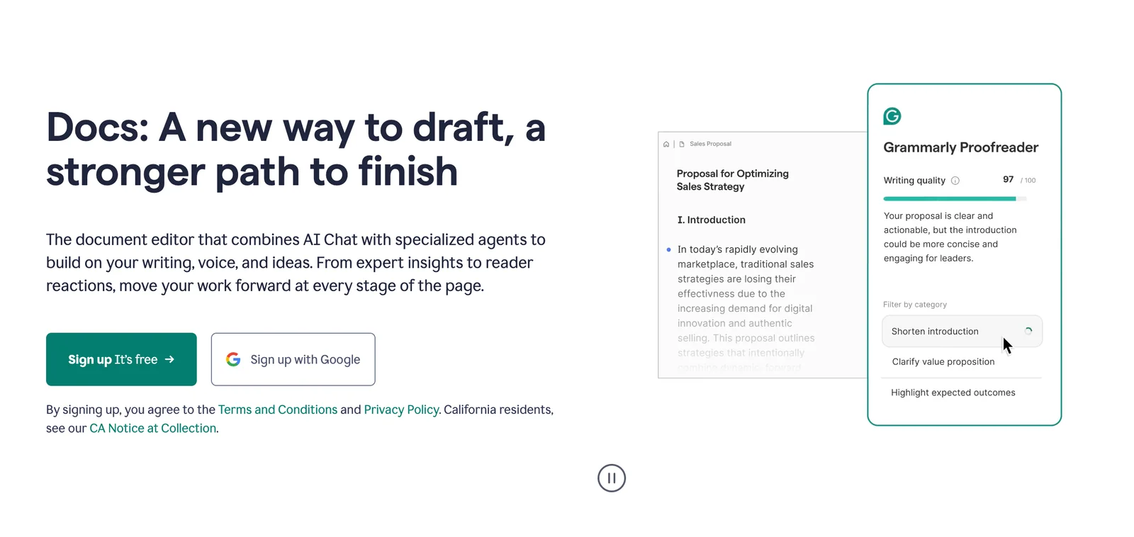 Grammarly screenshot 2