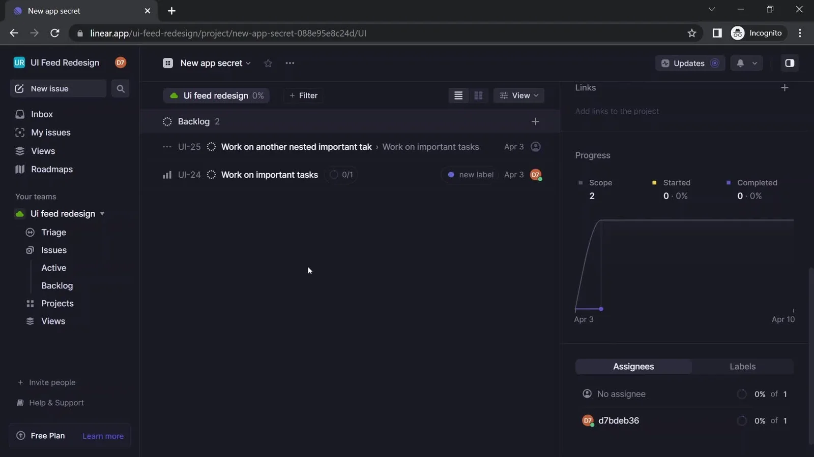 Linear screenshot 4