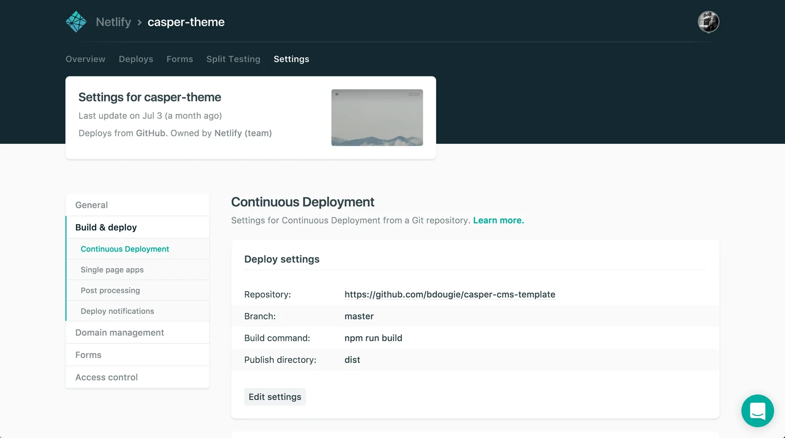 Netlify screenshot 2