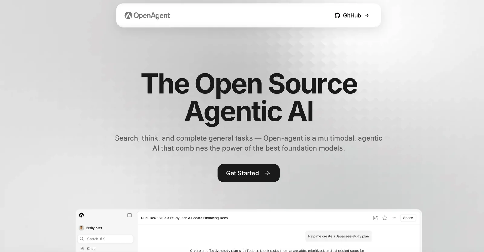 OpenAgent screenshot 1