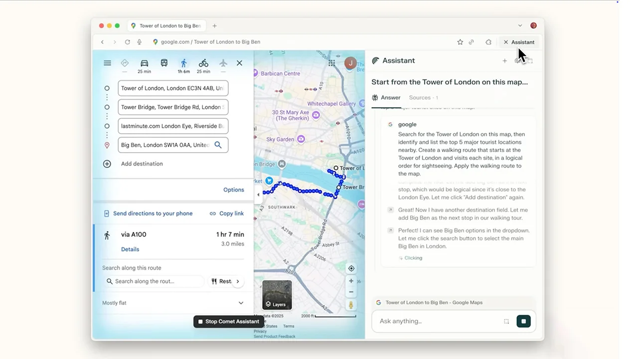 Comet Browser screenshot 3