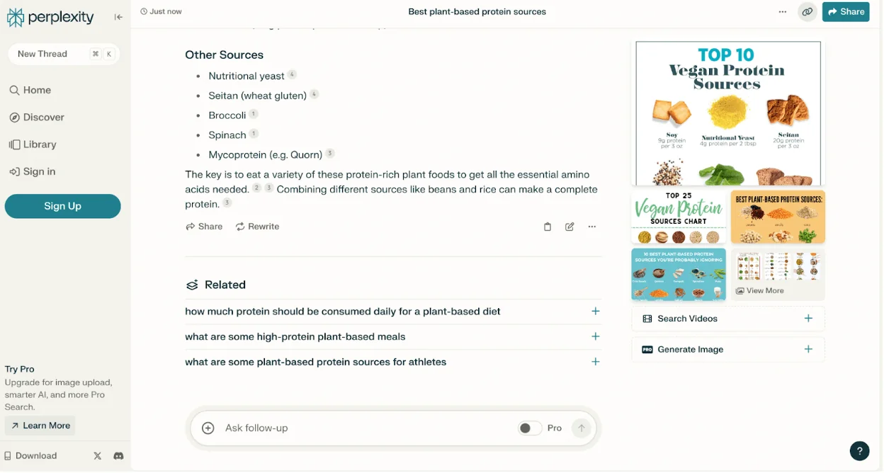 Perplexity screenshot 3