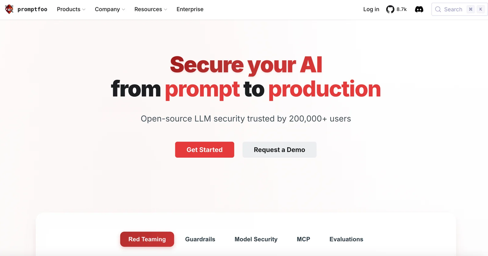 Promptfoo screenshot 1