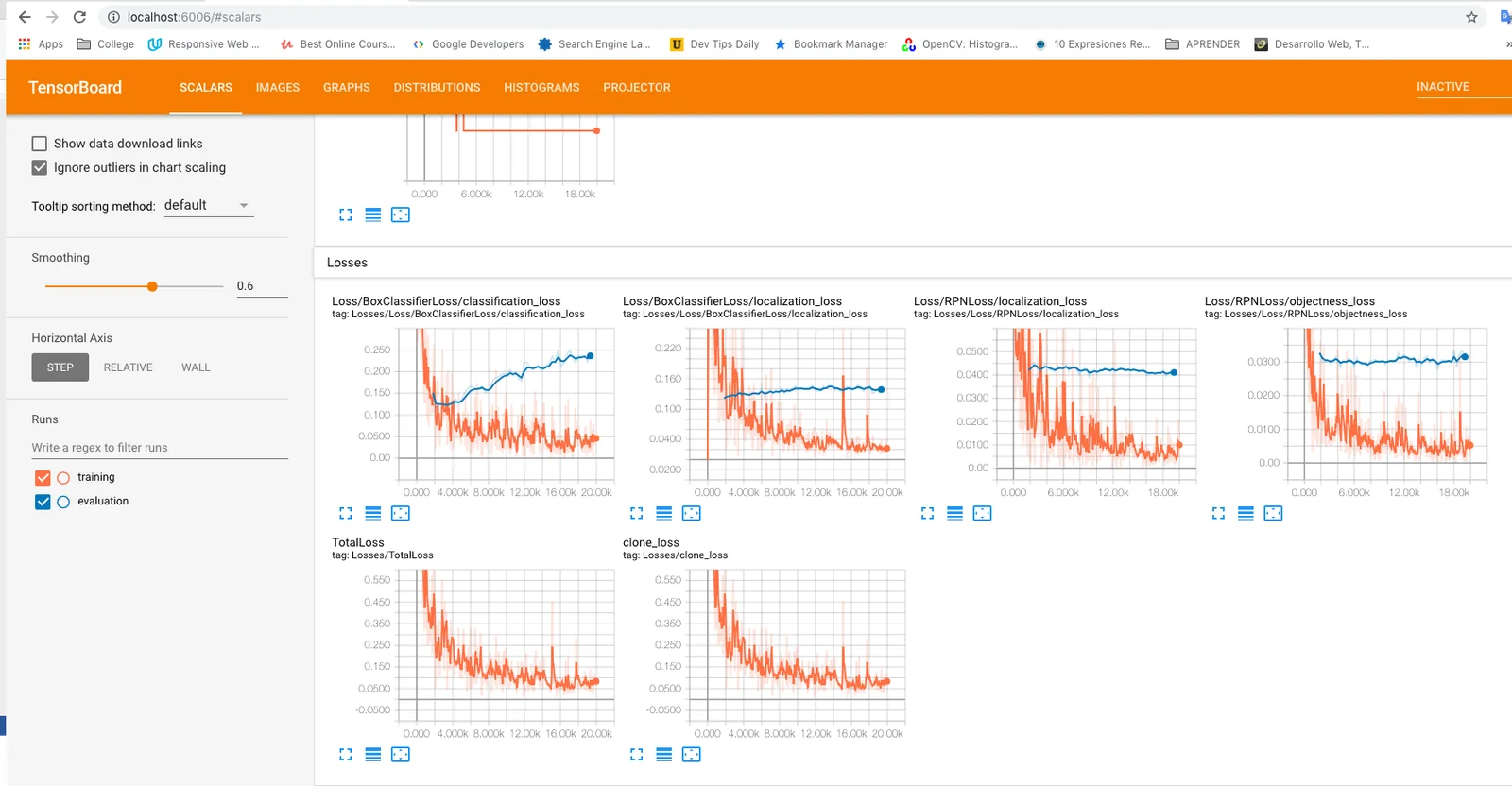 TensorBoard screenshot 2