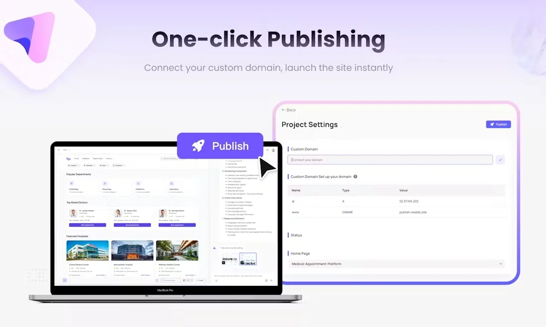 Readdy AI screenshot 2