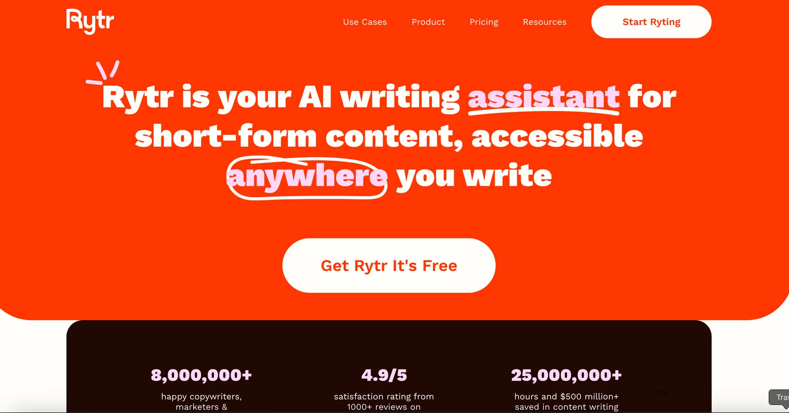 Rytr screenshot 1