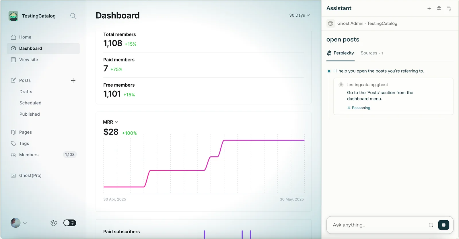 Comet Browser screenshot 2