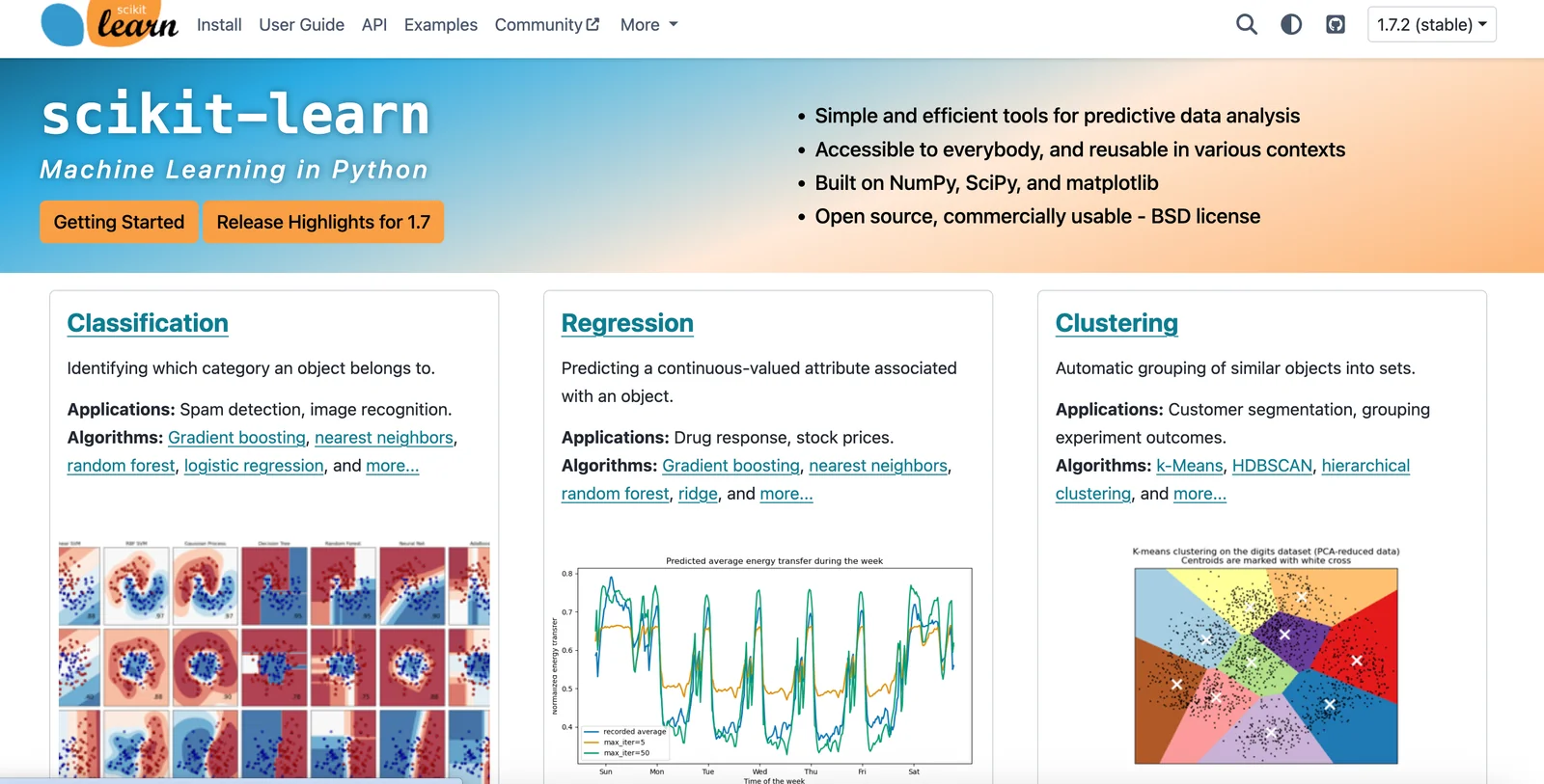 scikit-learn screenshot 1