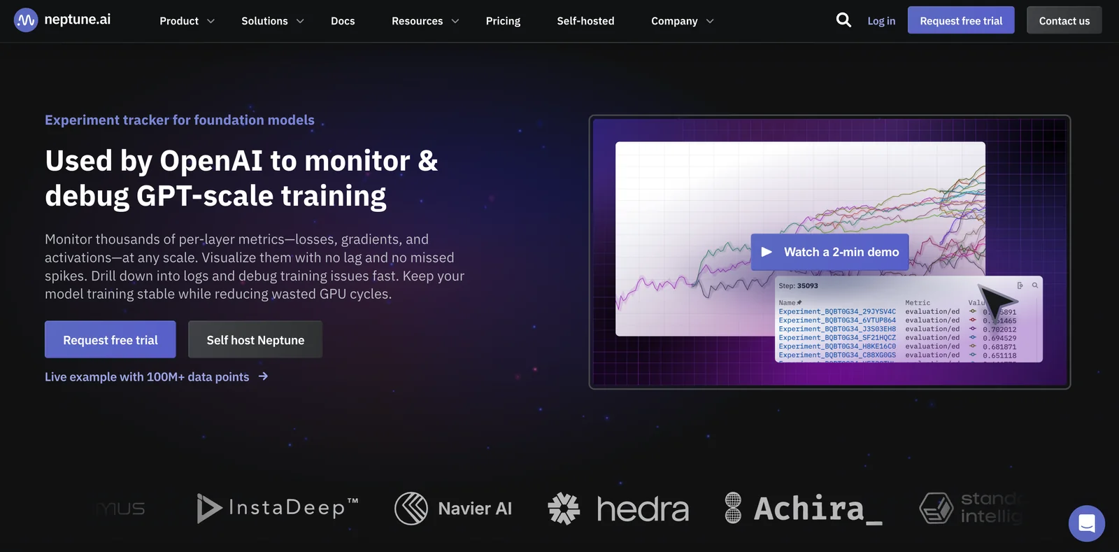 neptune.ai screenshot 1