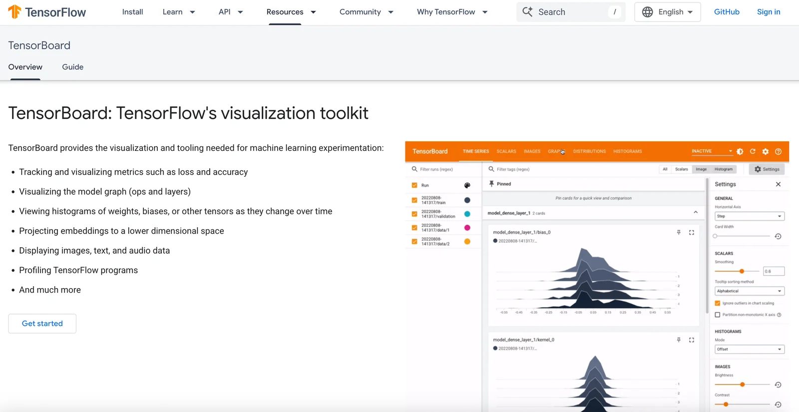 TensorBoard screenshot 1
